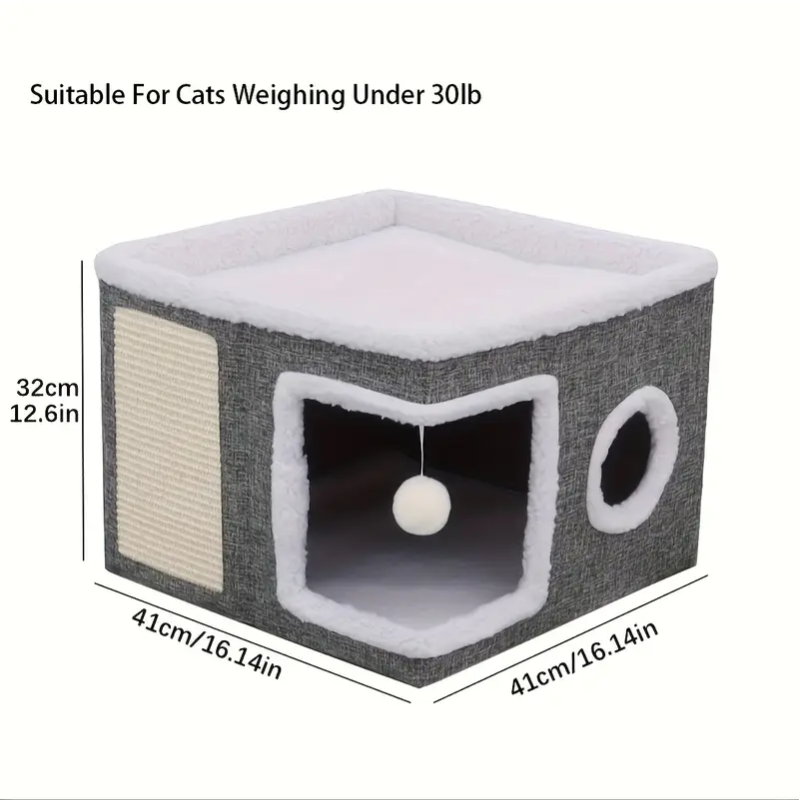 Double-Layer Cat Bed Cave Sofa