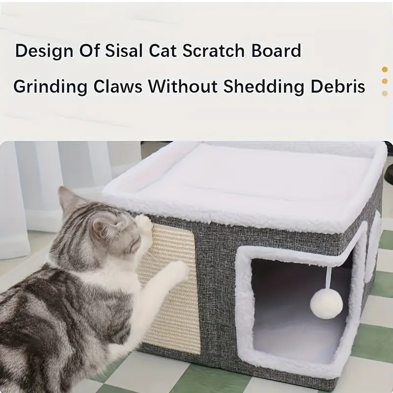 Double-Layer Cat Bed Cave Sofa